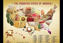 美國父子制作50州美食地圖 雙關命名妙趣橫生