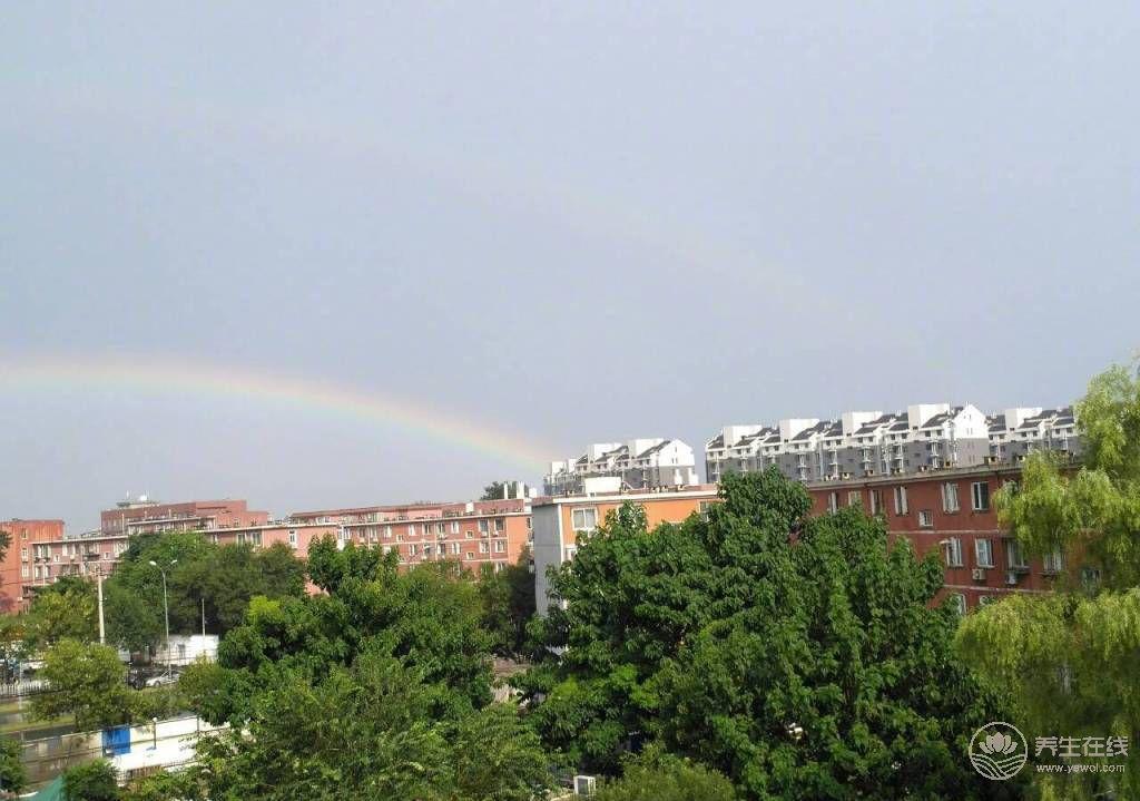 北京雨后掛雙彩虹，畫面唯美不敢看