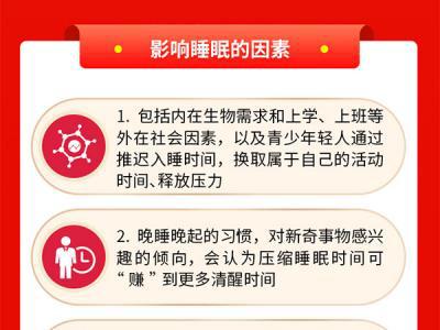 國慶假期莫熬夜拯救睡眠保身心健康