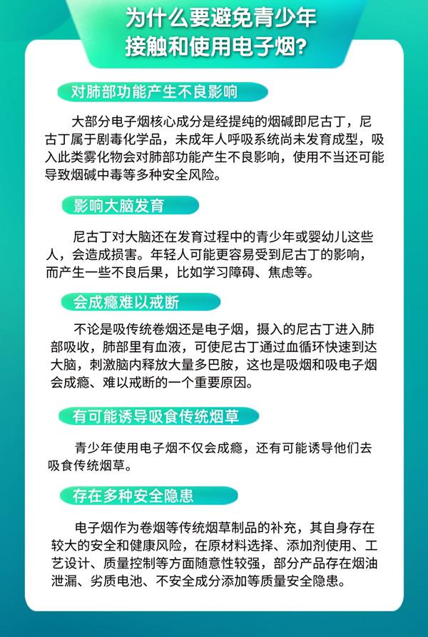 關于電子煙對青少年的危害，你需要知道這些