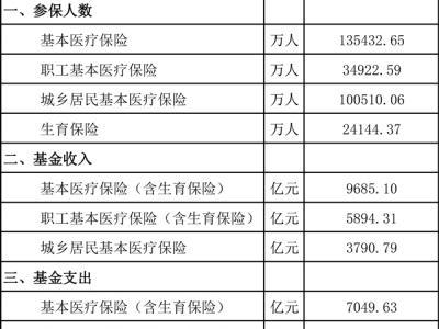 2021年1-4月醫(yī)療保險(xiǎn)和生育保險(xiǎn)主要指標(biāo)發(fā)布