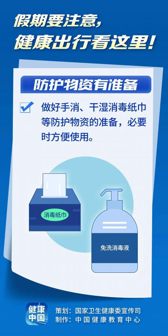 假期健康出行看這里！