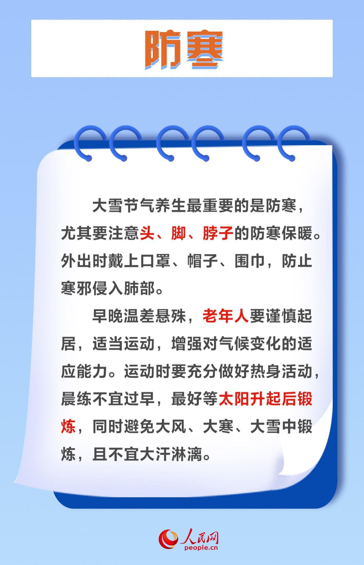 今日大雪 養(yǎng)生謹記“三宜三防”