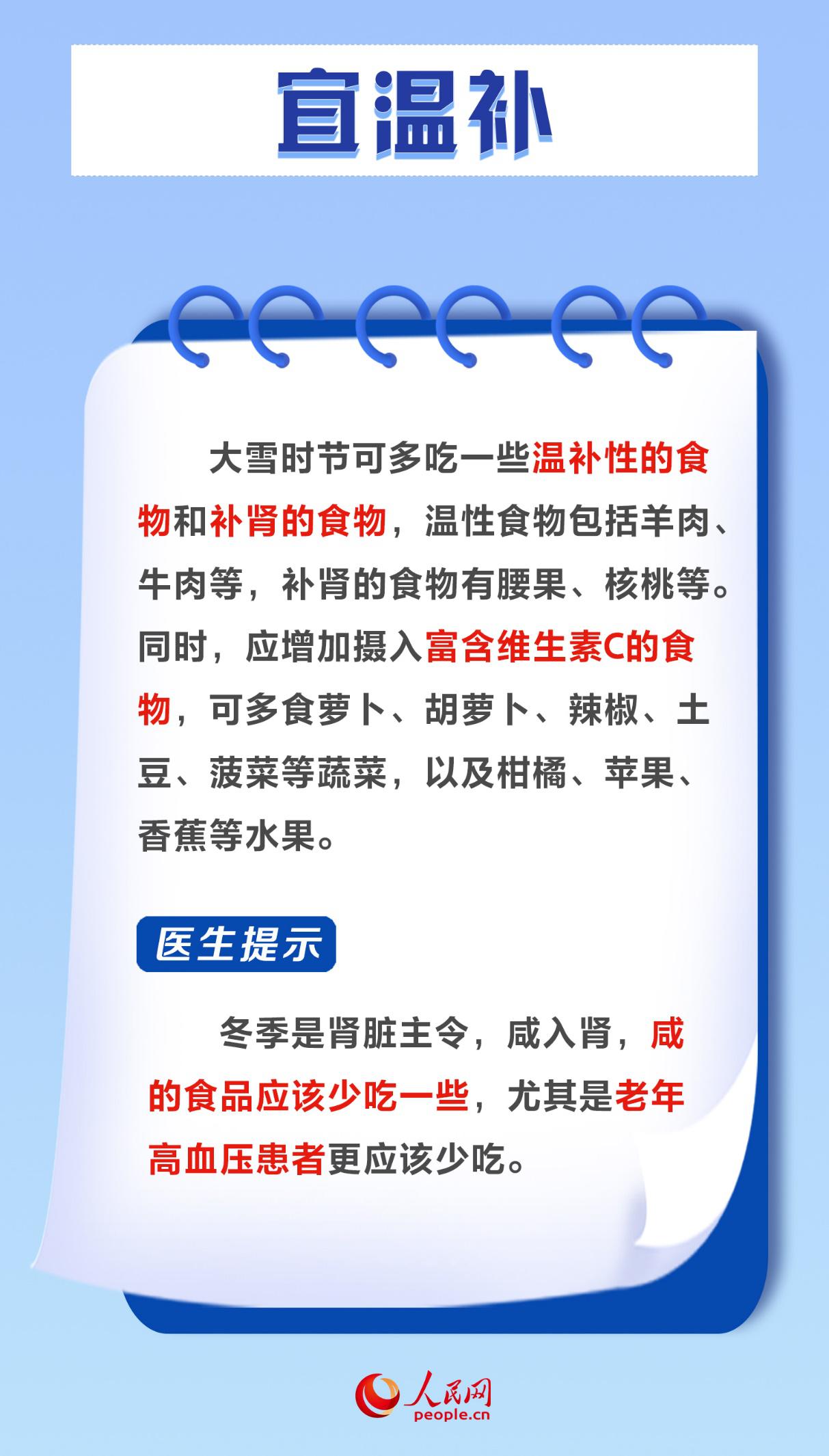 今日大雪 養(yǎng)生謹記“三宜三防”