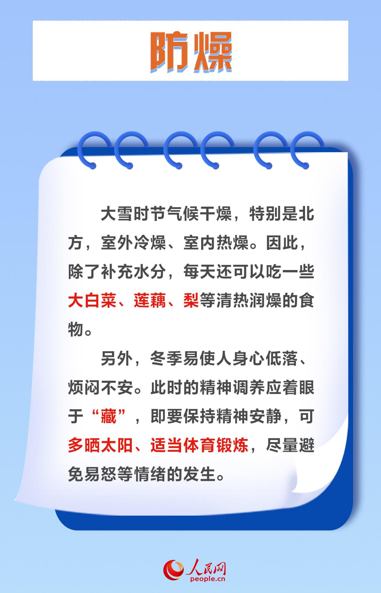 今日大雪 養(yǎng)生謹記“三宜三防”