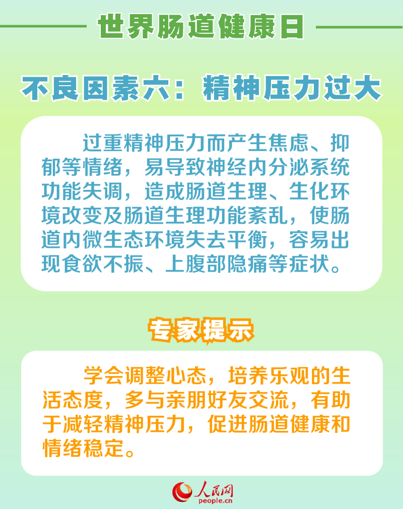 世界腸道健康日：呵護(hù)腸道健康 請避開這6個不良因素