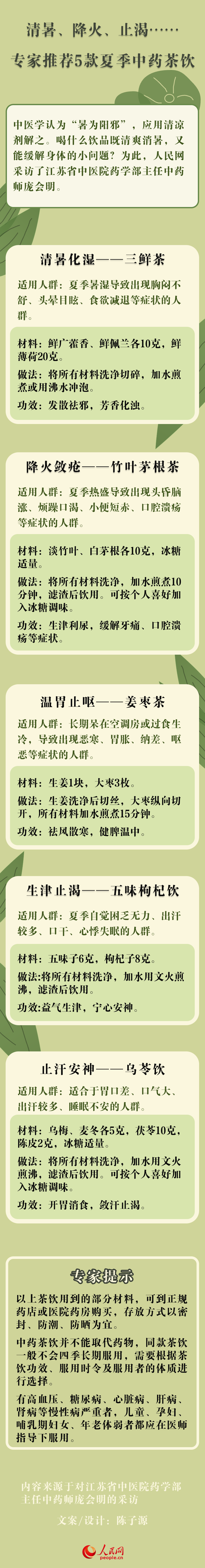 清暑、降火、止渴……專家推薦5款夏季中藥茶飲
