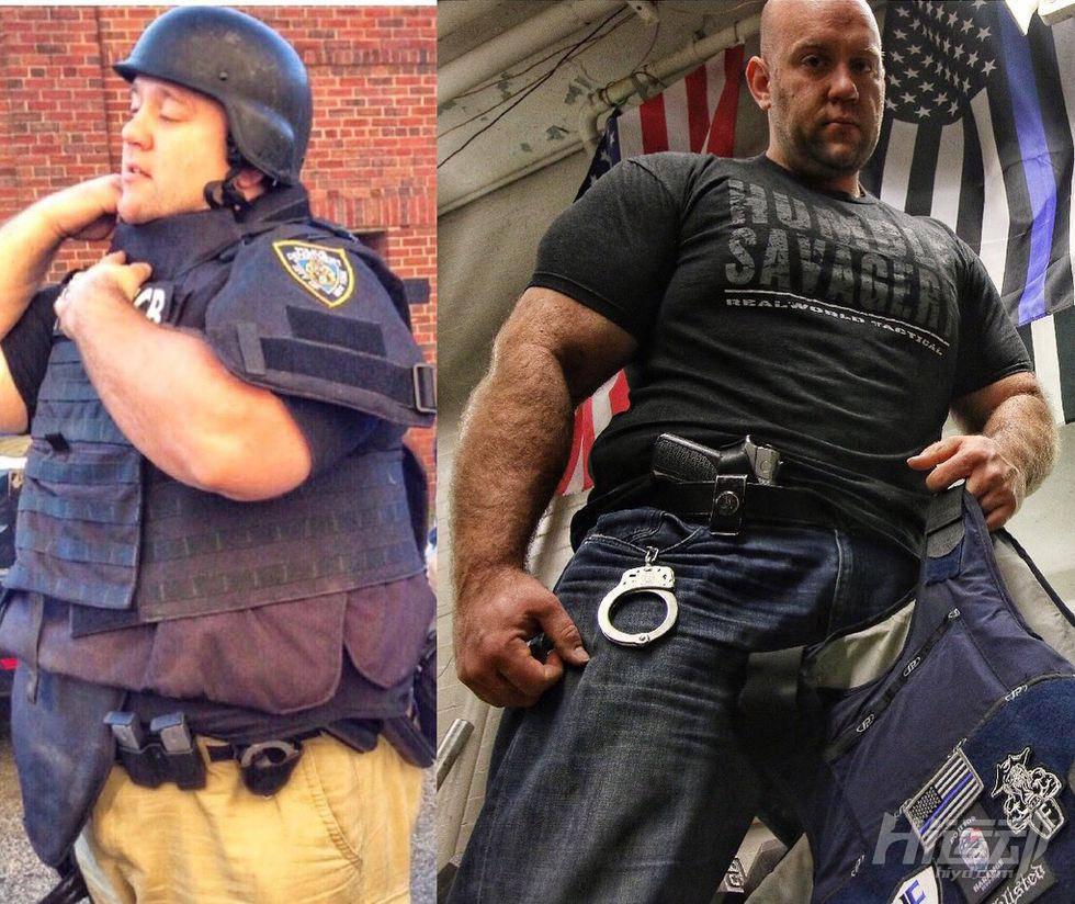 美國網紅警察減肥之路！這減肥方法也太接地氣了吧~