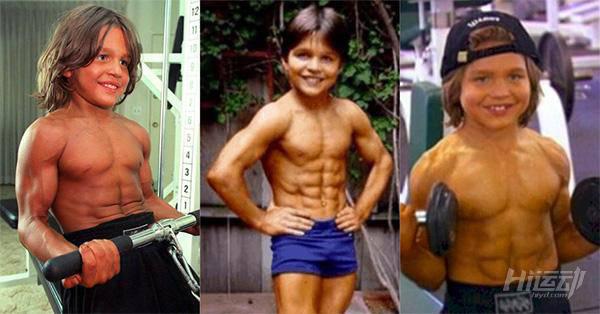 小巨人8歲臥推95公斤！每天600個俯臥撐，300次深蹲