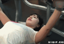 夏天運動的季節 美女的健身GIF