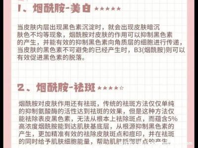 煙酰胺的功效與作用危害，內服外用可美白祛斑(5個不良反應)