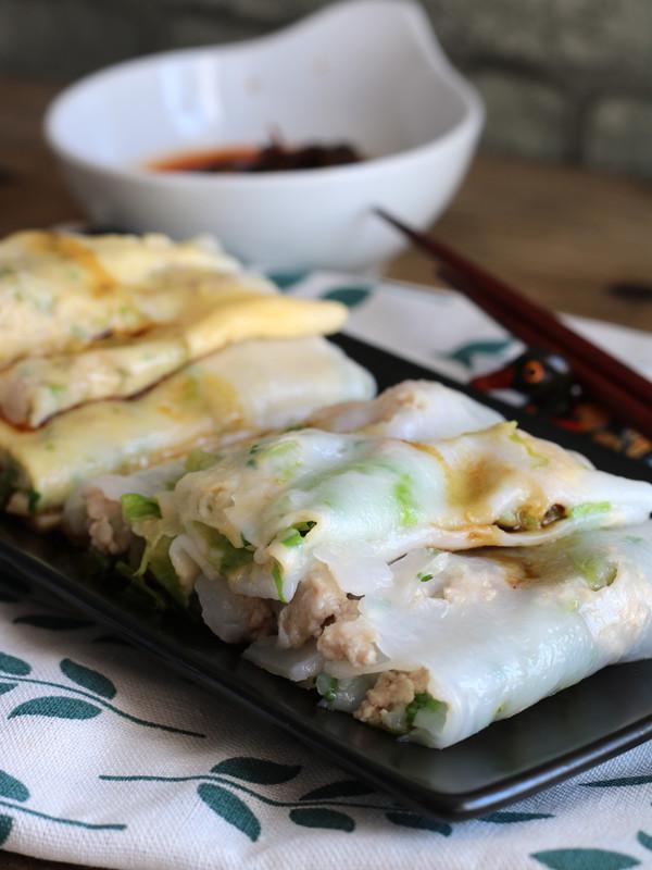 雙味卷腸粉的做法-咸鮮味蒸菜譜