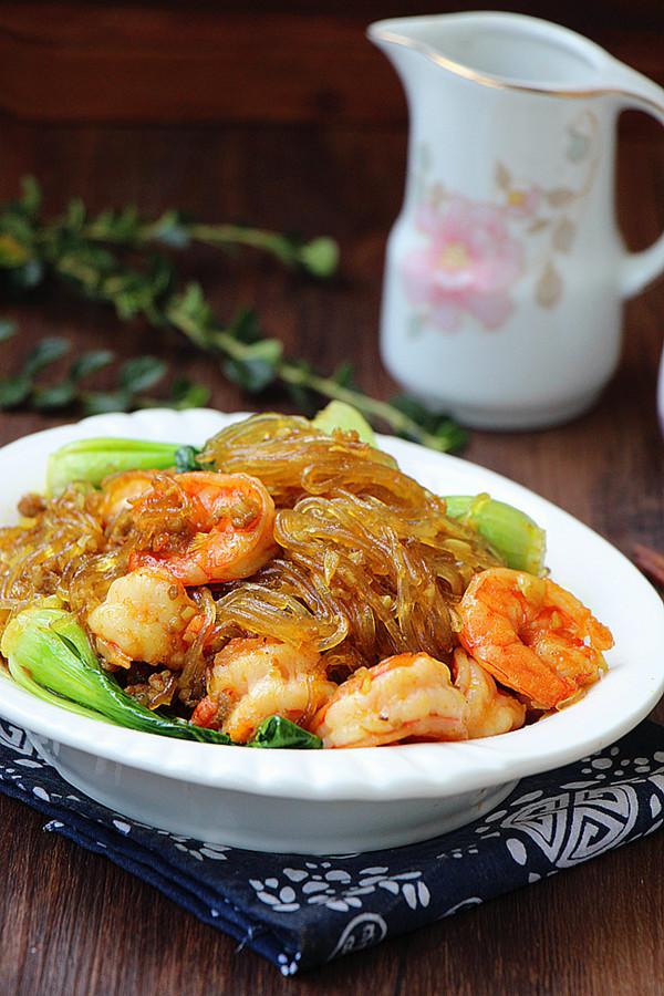 咖喱粉絲蝦的做法-咸鮮味炒菜譜-易網健康養生網 咖喱粉絲蝦的做法-咸鮮味炒菜譜