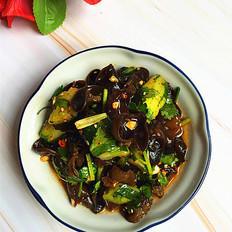 黃瓜拌黑木耳的做法-酸辣味拌菜譜