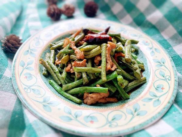 豇豆炒肉絲的做法-酸辣味炒菜譜