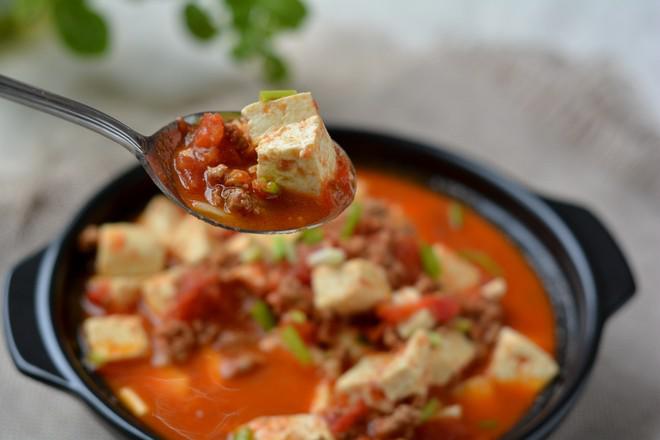 肉末番茄豆腐的做法-家常味煮菜譜