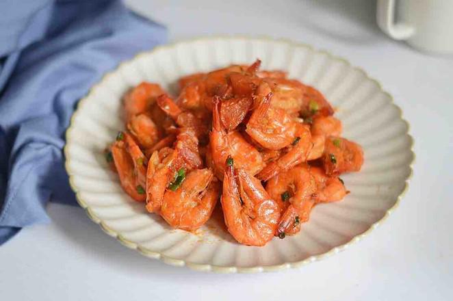 蒜香茄汁蝦的做法-咸鮮味炒菜譜