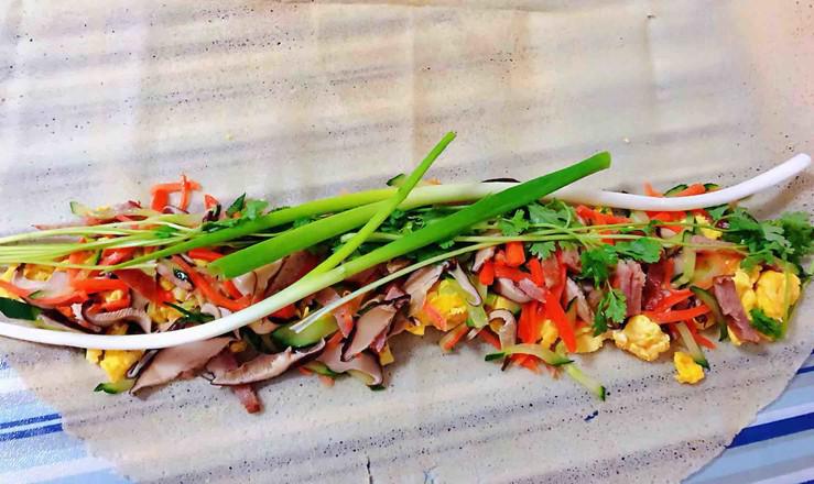 雞蛋時蔬煎餅卷的做法-咸鮮味炒菜譜