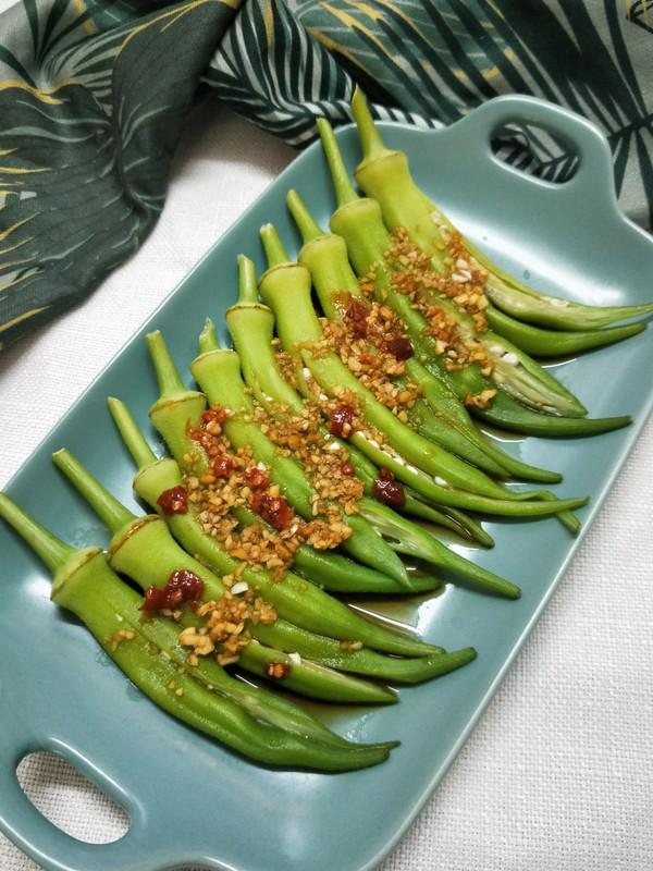 蒜香涼拌秋葵的做法-咸鮮味拌菜譜