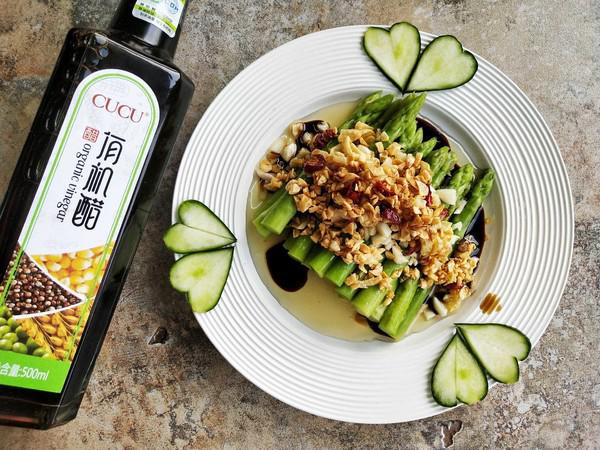 蒜香油淋蘆筍的做法-酸辣味拌菜譜