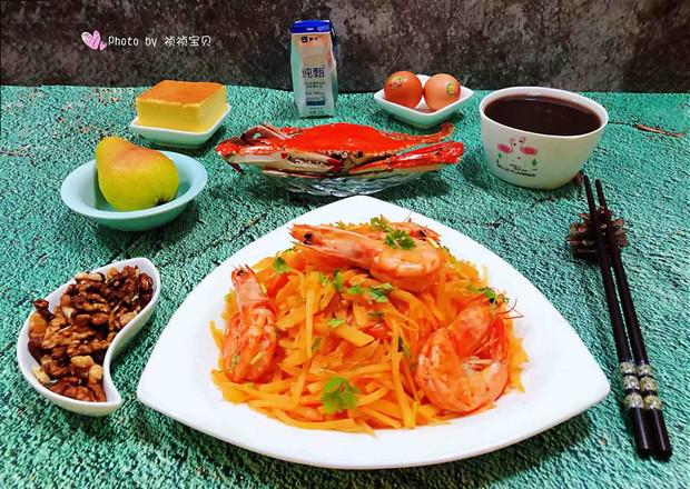 海蝦炒土豆絲的做法-咸鮮味炒菜譜