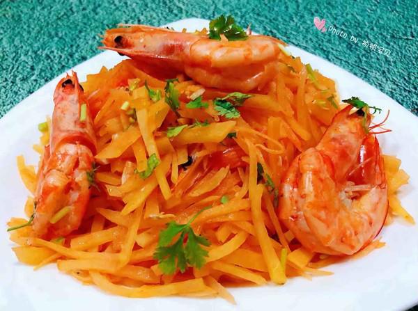 海蝦炒土豆絲的做法-咸鮮味炒菜譜