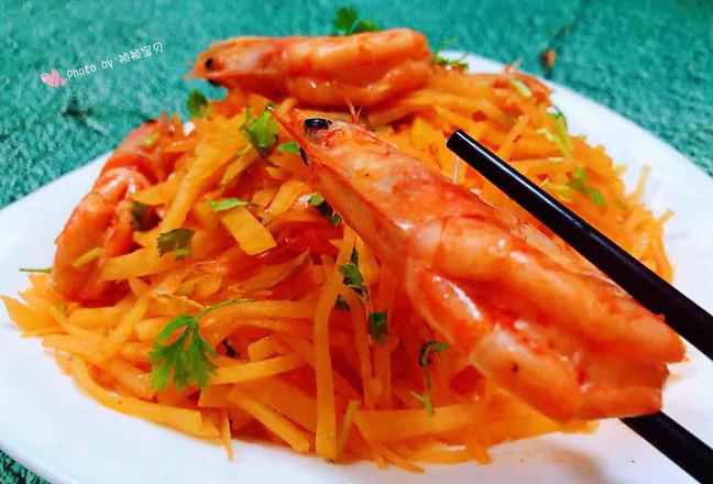 海蝦炒土豆絲的做法-咸鮮味炒菜譜