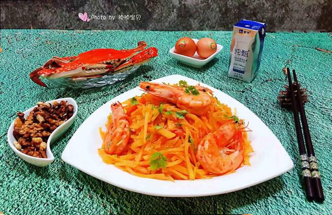 海蝦炒土豆絲的做法-咸鮮味炒菜譜