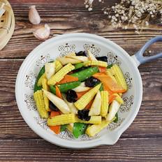 玉米筍炒時(shí)蔬的做法-家常味炒菜譜