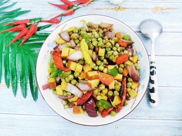 辣炒鮮豌豆的做法-香辣味炒菜譜