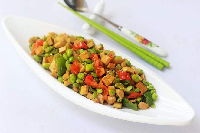 毛豆香干炒肉丁的做法-咸鮮味炒菜譜