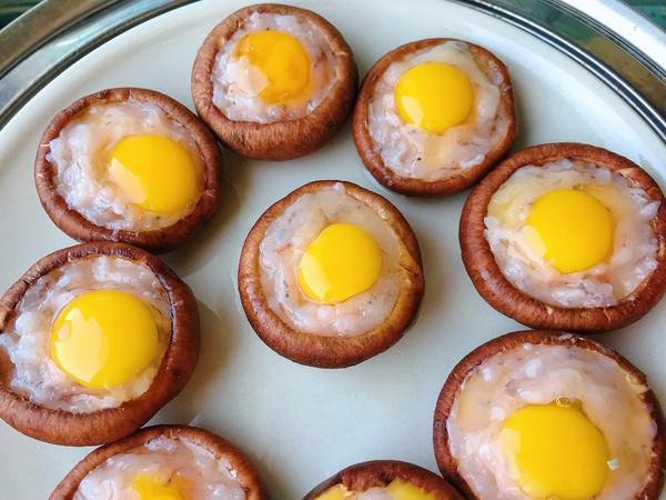 香菇蝦釀鵪鶉蛋的做法-咸鮮味蒸菜譜