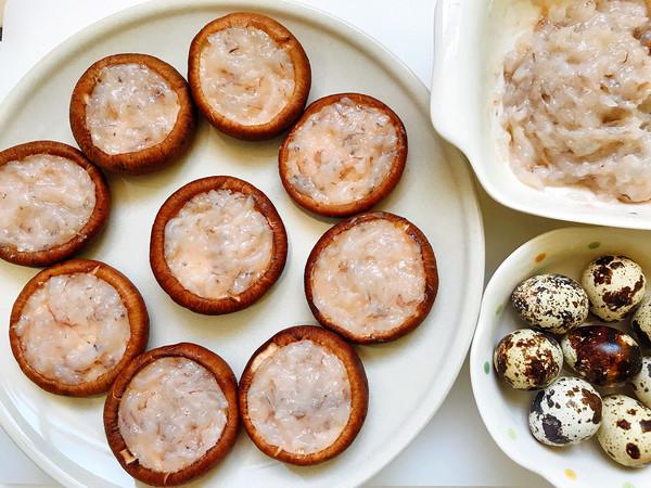 香菇蝦釀鵪鶉蛋的做法-咸鮮味蒸菜譜