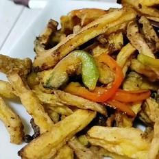 麻辣杏鮑菇的做法-麻辣味炸菜譜