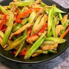 雞胸肉炒芹菜的做法-家常味炒菜譜