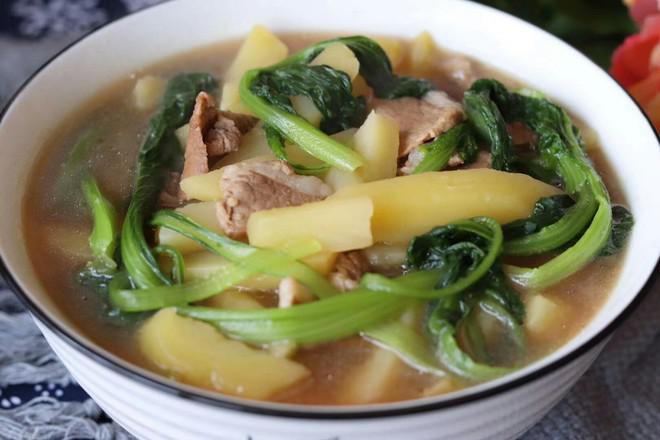 小白菜燉土豆的做法-咸鮮味燉菜譜