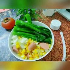 玉米火腿魚腩湯粉的做法-家常味煮菜譜