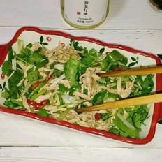 油茶籽油拌雞絲的做法-麻辣味拌菜譜