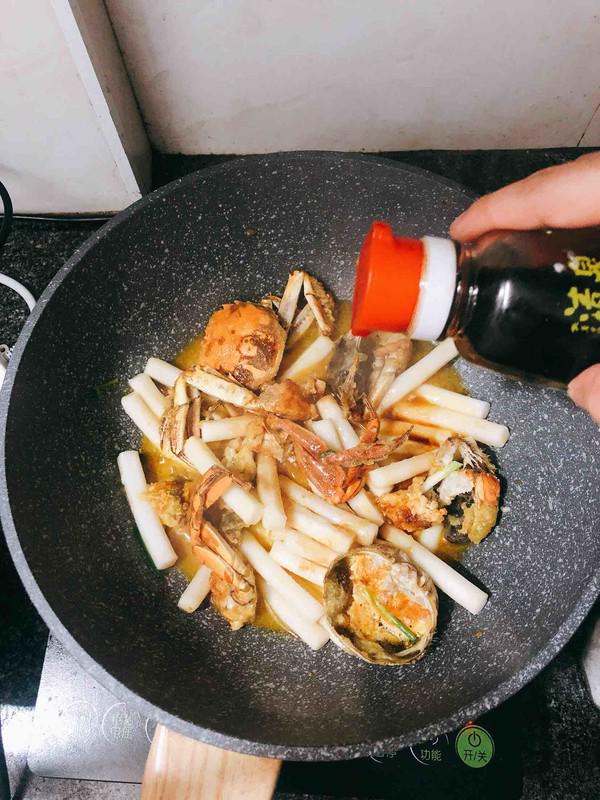 螃蟹炒年糕的做法-咸鮮味炒菜譜