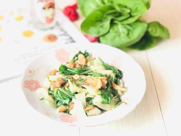 油渣青菜的做法-家常味炒菜譜