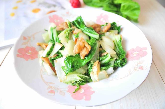 油渣青菜的做法-家常味炒菜譜