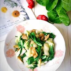 油渣青菜的做法-家常味炒菜譜