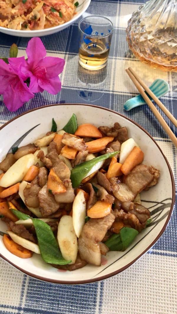 胡蘿卜山藥肉片的做法-咸鮮味炒菜譜