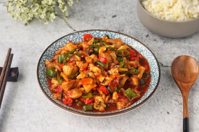 雙椒辣子雞丁的做法-香辣味炒菜譜