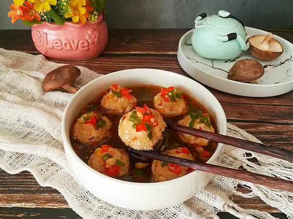 香菇釀肉的做法-香辣味蒸菜譜