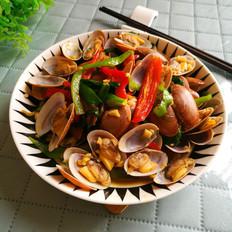 雙椒炒花甲的做法-咸鮮味炒菜譜