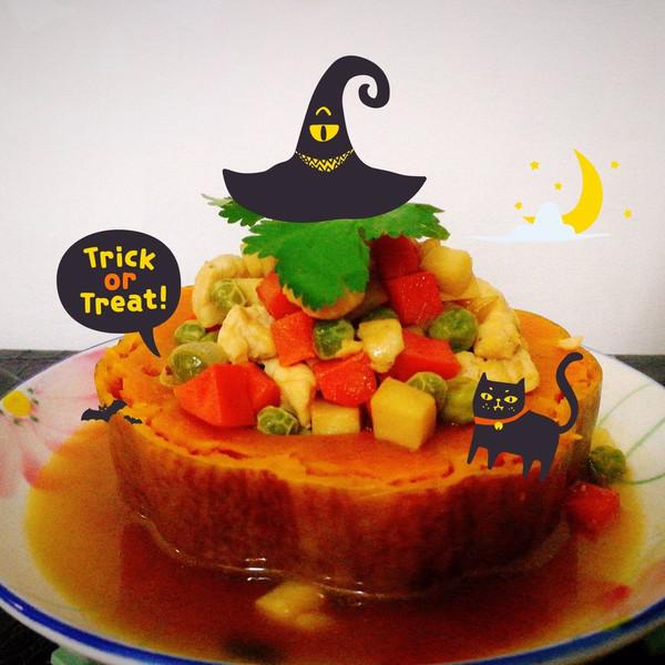 雞丁南瓜盅的做法-其它口味蒸菜譜-易網健康養生網 雞丁南瓜盅的做法-其它口味蒸菜譜