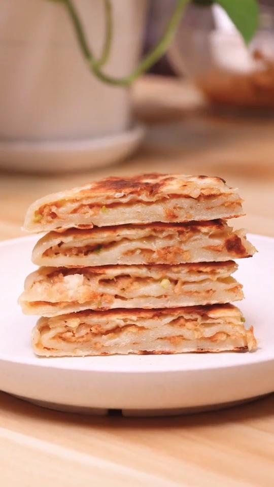 千層肉餅的做法-咸鮮味煎菜譜