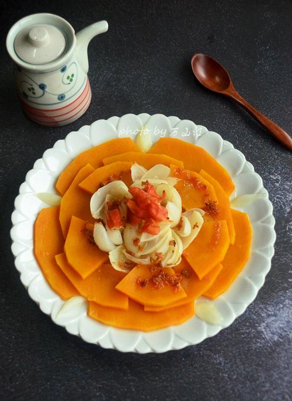 百合蒸南瓜的做法-甜味蒸菜譜