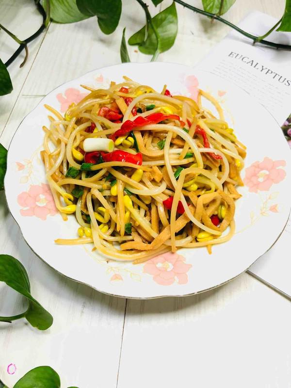 豆芽炒干子的做法-家常味炒菜譜